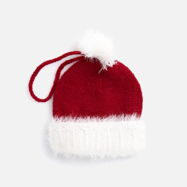 Подвеска на елку «Вьюжка», шапочка, красная