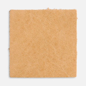 Лейбл кожаный Pasek, L, бежевый