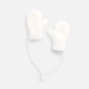 Подвеска на елку «Вьюжка», варежки, белая