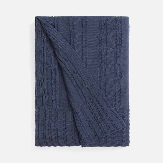 Плед Remitti, серо-синий (сланец)