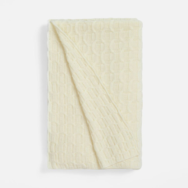 Плед Braidera, белый (молочный)