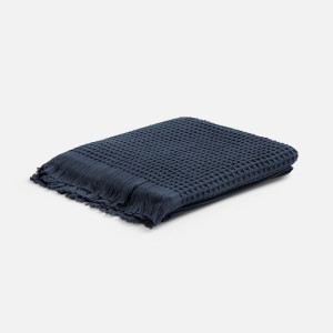 Плед вафельный Elenglect, темно-серый