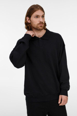 Свитшот оверсайз унисекс S6, черный