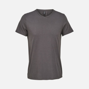 Футболка унисекс Regent с V-образным вырезом, темно-серая