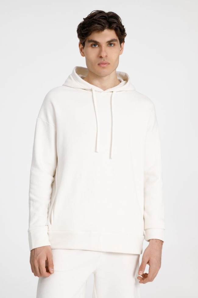 Худи унисекс H2, молочно-белое