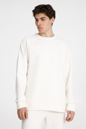 Свитшот унисекс S1, молочно-белый