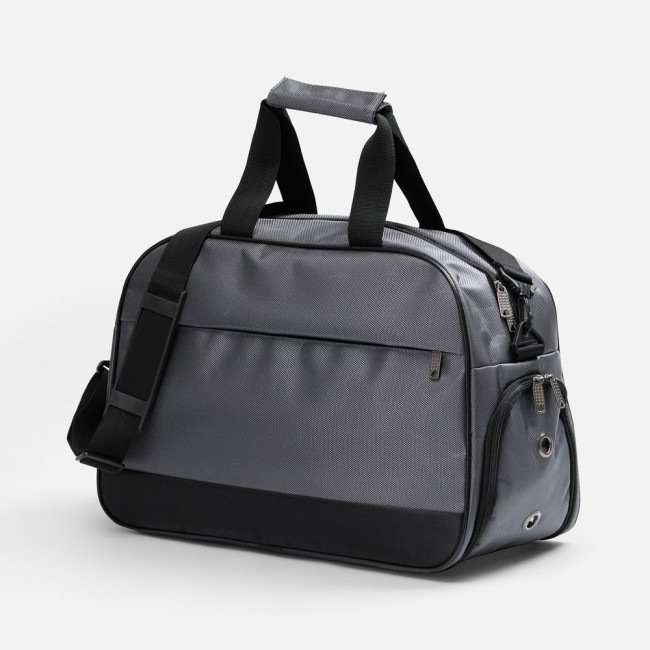 Спортивная сумка Atlantes, светло-серая с черным