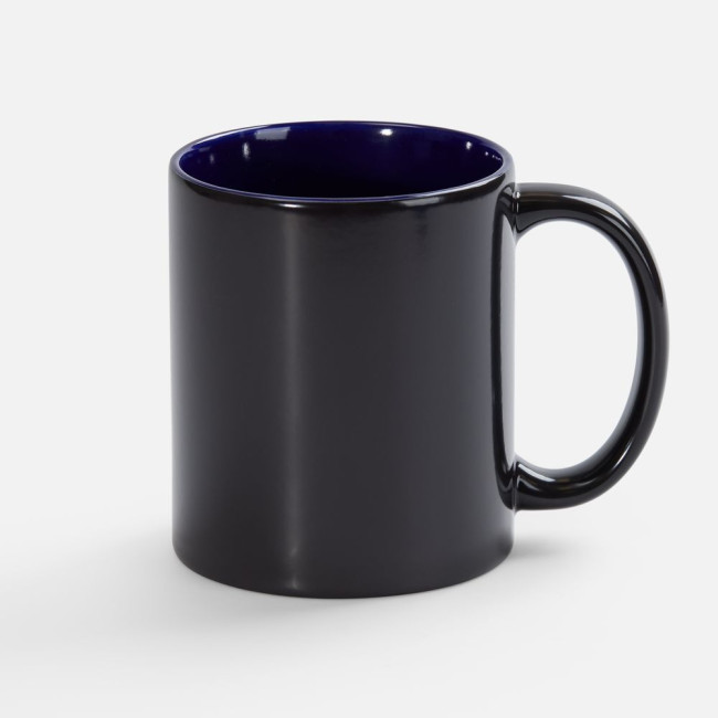 Кружка-хамелеон On Display, глянцевая, черная с синим