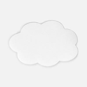 Наклейка тканевая Lunga Calum, L, белая